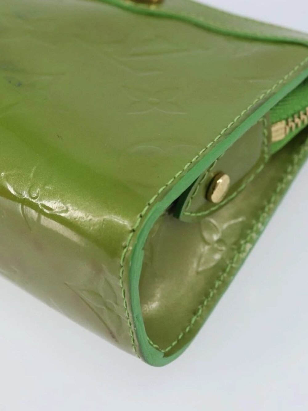 LOUIS VUITTON Monogram Vernis Trousse cosmetics Pouch Green M93649 Auth bs33617 - Picture 9 of 15